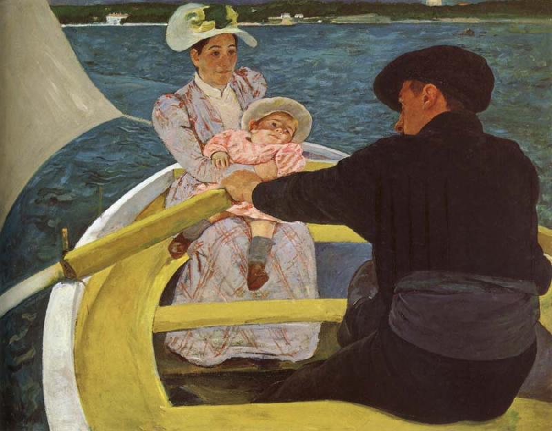 Mary Cassatt Float boat oil painting picture
